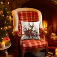 thumbnail image 7 of Under $5 Christmas Throw Pillow Covers Christmas Pillow Cover with Reindeer Print Pillowcase Holiday Decorations for Sofa Couch Livingroom Bed 18x18", 7 of 7