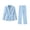 Light Blue, variant on FAHUOMU Women's Blazer Suit Set Two Piece Business Outfit Office Wear Outfits Solid Color Elegant Tailored Professional Matching Sets