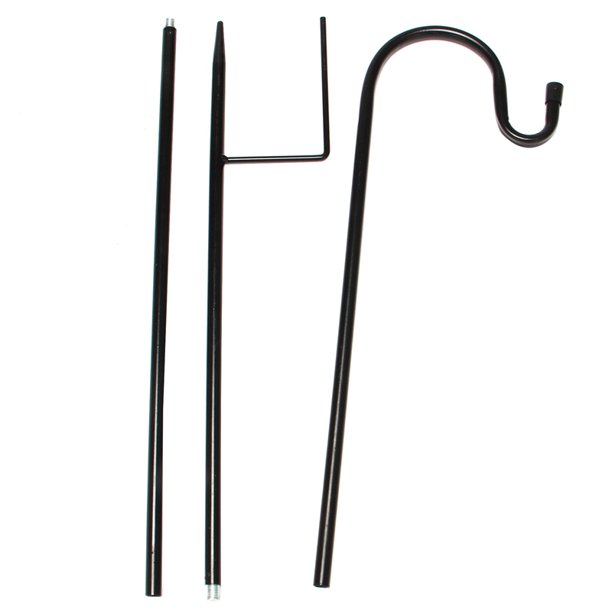 Hooks Rust Resistant Garden Stake Outdoor Metal Plant Stand Hanger Bird