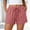 Pink, variant on Linen Cotton Beach Shorts For Women Summer Lace Trim Drawstring Pocket Beach Daily Wear Weekend Trip Resort Casual Outfit Comfort Focused Design Modern Casual Wardrobe Gray XXL