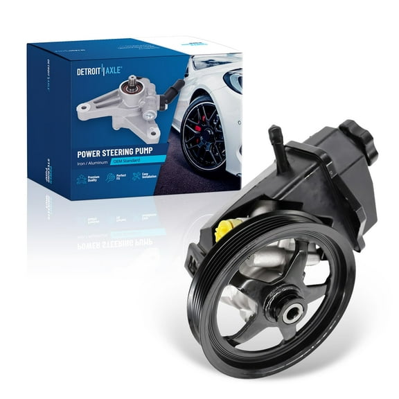 Detroit Axle - Power Steering Pump with Pulley & Reservoir Replacement for 2006-2011 Chevrolet Impala Monte Carlo 3.5L 3.9L