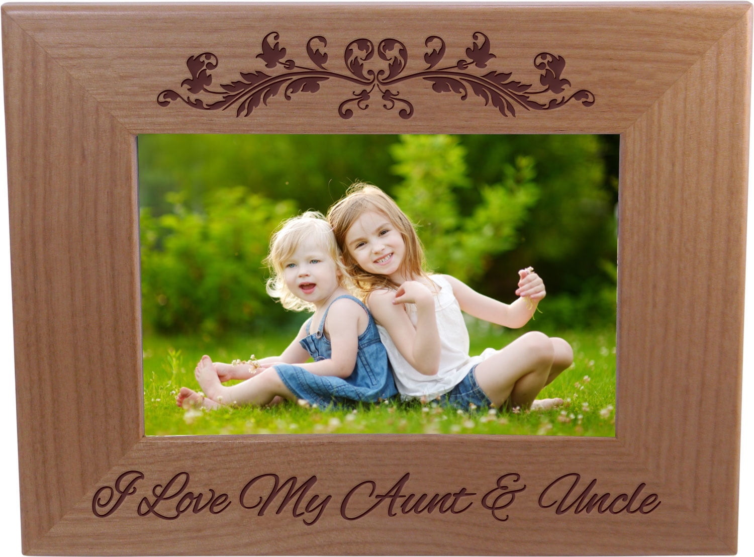 Love Between Uncle & Niece Lasts Forever Engraved Natural Wood Frame 