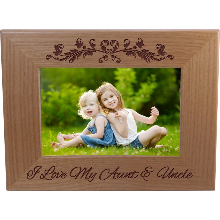 I Love My Aunt and Uncle 4 inch x 6 Inch Wood Picture Frame