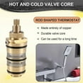 thumbnail image 5 of Brass Thermostatic Valve Cartridge, Shower Mixer Valve Stem Repair Kit, 5 of 5