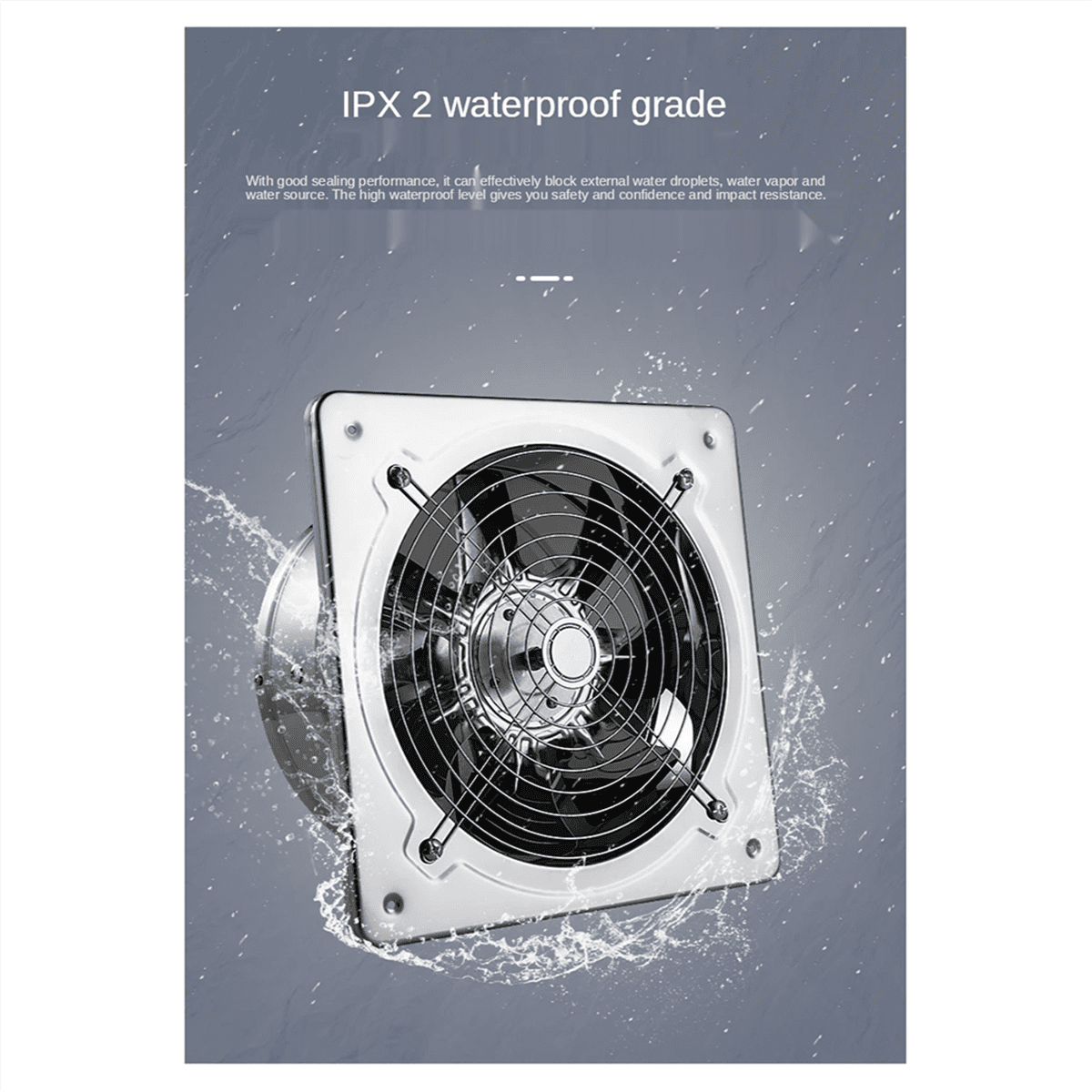 6Inch Booster Fan Extractor Exhaust Fan Ventilation Pipe Fan for Bathroom Toilet Kitchen Wall Window Stainless Steel Fan,1 * Booster Fan,Silver