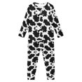 thumbnail image 3 of DISNIMO Black CowPrints Pajama Sets for Little Girls 2 Piece Set Sizes 7t for Kids Boys Pj Set Long Sleeve and Pants Set Sleepwear for Kids Night Wear Sleepwear Pjs Sets, 3 of 7