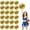 Gold+Silver, variant on Cheerleading Pom Poms 22 Pcs with Straight Handle, Handheld Squad Pompoms for Sports Team Cheer Spirit Games, Dance Party Adults