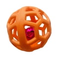 thumbnail image 1 of Juguete de pelota hueca para perros, divertido, interactivo, resistente a las mordeduras, para masticar, para perros y gatos, color naranja, 1 of 12