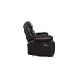 thumbnail image 5 of Titan Furnishings 64" Transitional Faux Leather Reclining Loveseat in Brown, 5 of 17