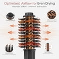 thumbnail image 6 of TOME Ionic Blow Dryer Brush Dual Voltage,4-in-1 Hair Dryer Brush Volumizer 1200W Round Brush for Blow Out with European Plug Adapter,Black, 6 of 9