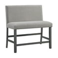 thumbnail image 4 of Picket House Furnishings Hester Counter Bench - Upholstered Back in Grey, 4 of 11