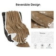 thumbnail image 4 of Sherpa Throw Blanket Super Soft Non Shedding Reversible Ultra Luxurious Plush Blanket (50 X 60 inches, Brown), 4 of 10