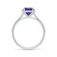 thumbnail image 2 of ANGARA Natural 1.45 ct Tanzanite Twist Rope Split Shank Ring in 14K White Gold for Women (Size-7mm) | December Birthstone, Birthday, Anniversary, Jewelry Gift for Women | Natural Tanzanite Ring, 2 of 8