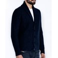 thumbnail image 2 of Cárdigan de manga larga de color sólido con cuello de traje de suéter de punto para hombre Fridja BV0+3864, 2 of 4