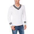 thumbnail image 1 of Club Room Mens Cricket Pullover Sweater, brightwhite, 3XL, 1 of 1