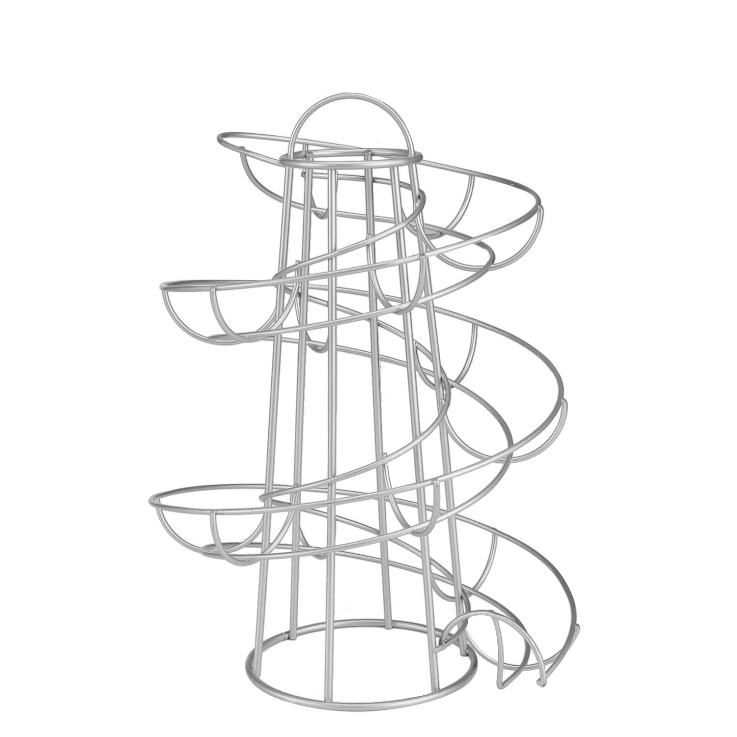 Egg Skelter Deluxe Modern Spiraling Dispenser Rack Basket Storage Space Up to 24 
