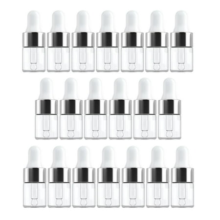 20x Empty Essential Oil Bottle Refillable Oil Containers Liquid Bottles Dropper 2ML