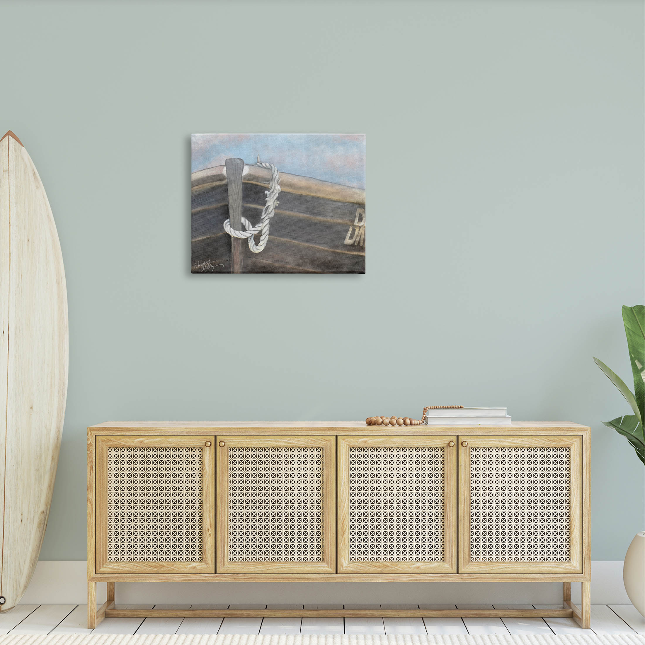 Stupell Industries Peaceful Nautical Boat Painting Gallery Wrapped Canvas Print Wall Art, Design by Elizabeth Medley