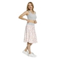 thumbnail image 4 of Women's Flower Pastel Colored Tender Garden A-line Printed Skirt Casual Wear, M, Taupe Blush Peach, by Ambesonne, 4 of 6