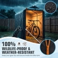 thumbnail image 4 of Homall Outdoor Storage Shed 3x6x5 ft Metal Carport with Durable Oxford Fabric Cover and Roll-Up Zipper Door, Waterproof UV Resistant Outdoor Storage shelter for Bike, Motorcycle, Garden Tools, Black, 4 of 7