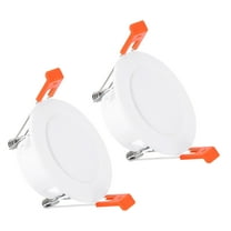 2Pack 3.1" Spring Ceiling Cover Plate, Recessed Light Trim Wall Mount Downlight Hole Cap Decorative Panel with Buckle Suitable for 2.4-2.7" Round Hole Glass Ceiling Openings, White