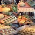 thumbnail image 2 of (Rosa, 34*13,5*2 cm)*2 moldes para wonton, moldes para empanadillas redondos/moldes para empanadillas cuadrados, 10 piezas, para moldear y prensar tartas, 2 of 5