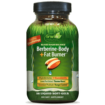 Irwin Naturals Blood Sugar Balance Berberine-Body Fat Burner – 56 Liquid Soft-Gels