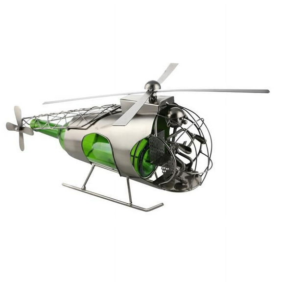 Three Star Wine Bodies Helicopter Metal Wine Bottle Holder