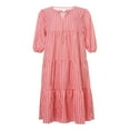 thumbnail image 4 of PENGXIANG Robe Maxi Bohème Florale à Manches Bouffantes Superposées Décontractée Ample Vacances Plage Longue Robe, 4 of 7