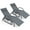 Grey, variant on Costway 2PCS Patio Chaise Lounge Glider Recliner Chair Adjustable Sturdy Frame Outdoor Brown