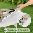 thumbnail image 5 of Cute Bulldog Dog and Flower Florals Round Fitted Tablecloth with Elastic Edge,Dining Table Cover Waterproof,Outdoor Round Tablecloth for Camping,Dining,Indoor and Outdoor, 5 of 7