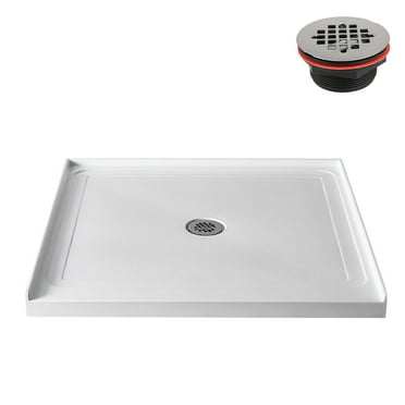 Streamline GB-540-164 38 in. x 38 in. Alcove Acrylic Shower Base in Glossy White With Center Drain, ABS Drain Included