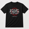 thumbnail image 3 of Walk By Faith Christian Graphic T-Shirt, Unisex Classic Fit Tee, 3 of 9