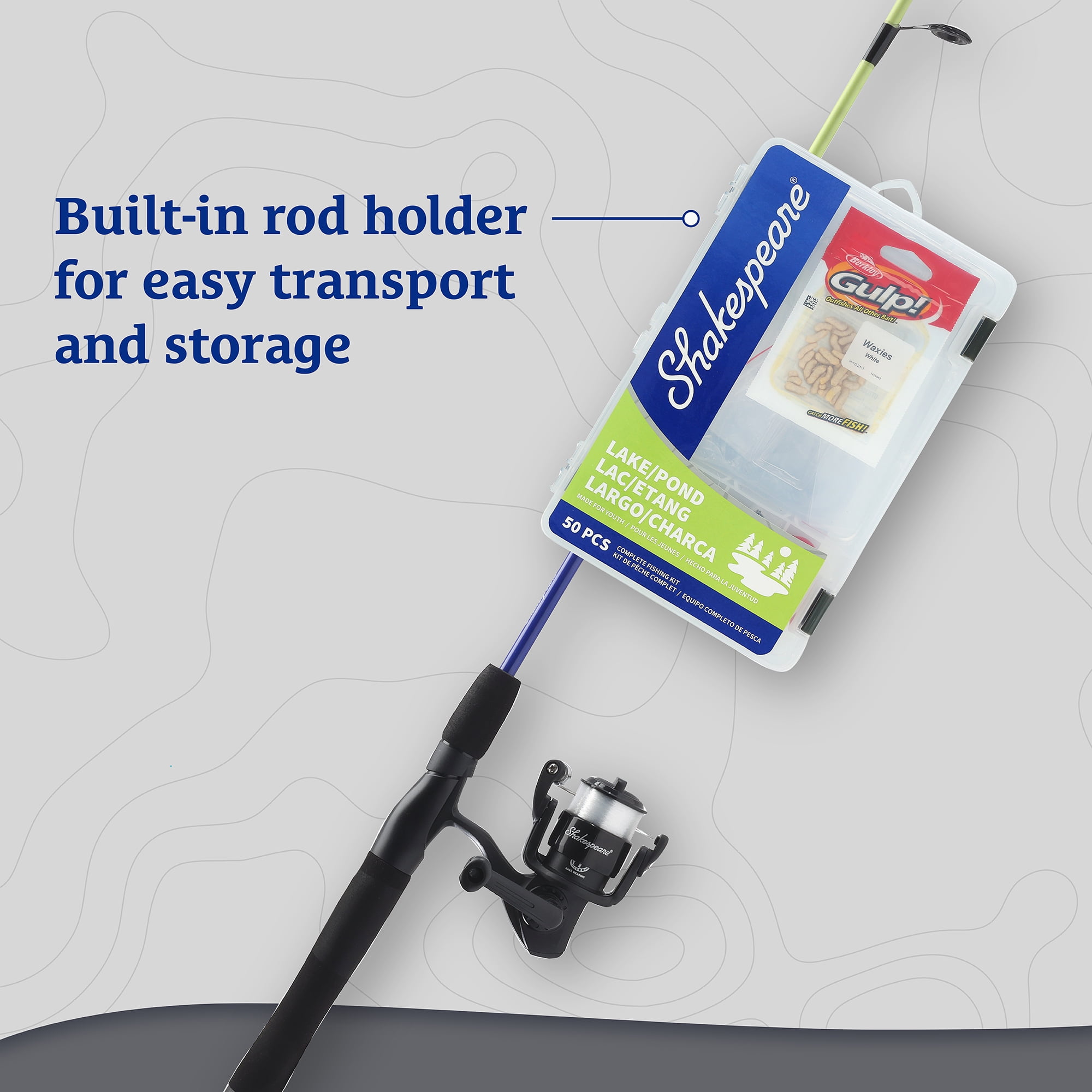 Shakespeare Catch More Fish Lake/Pond Spinning Reel and Fishing Rod Combo