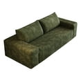 thumbnail image 5 of Aukfa 3-Seater Corduroy Sofa, Deep Seat Cloud Couch, No Assembly Frameless Loveseat for Living Room, Bedroom, Apartment, Green, 5 of 8