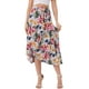 thumbnail image 1 of Falda Tropical Floral con Volantes para Mujeres INSPIRE CHIC, con Nudo Autoadhesivo, Falda de Playa Hawaiana, Blanca y Rosa, Talla S, 1 of 6