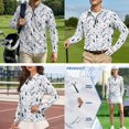 thumbnail image 4 of Xixirimido Golf Balls Club White Matching Golf Shirts for Couples Long Sleeve Matching Couple Golf Shirts 1/4 Zip Quick Dry Stretch Athletic Tops Sportswear for Men Women XL, 4 of 7