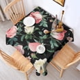 thumbnail image 2 of Pioneer Flower Floral Print Pattern Square Tablecloth,Waterproof Square Table Cover,Wipeable Spillproof Washable Table Cover for Home Kitchen Party Decor 52"x52"(132x132cm), 2 of 6