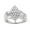 White, variant on 1/2 Carat Total Weight (cttw) Wedding Rings - Marquise Shaped Cluster Waterfall Ring In Sterling Silver for Women (Pink, Size: 8)