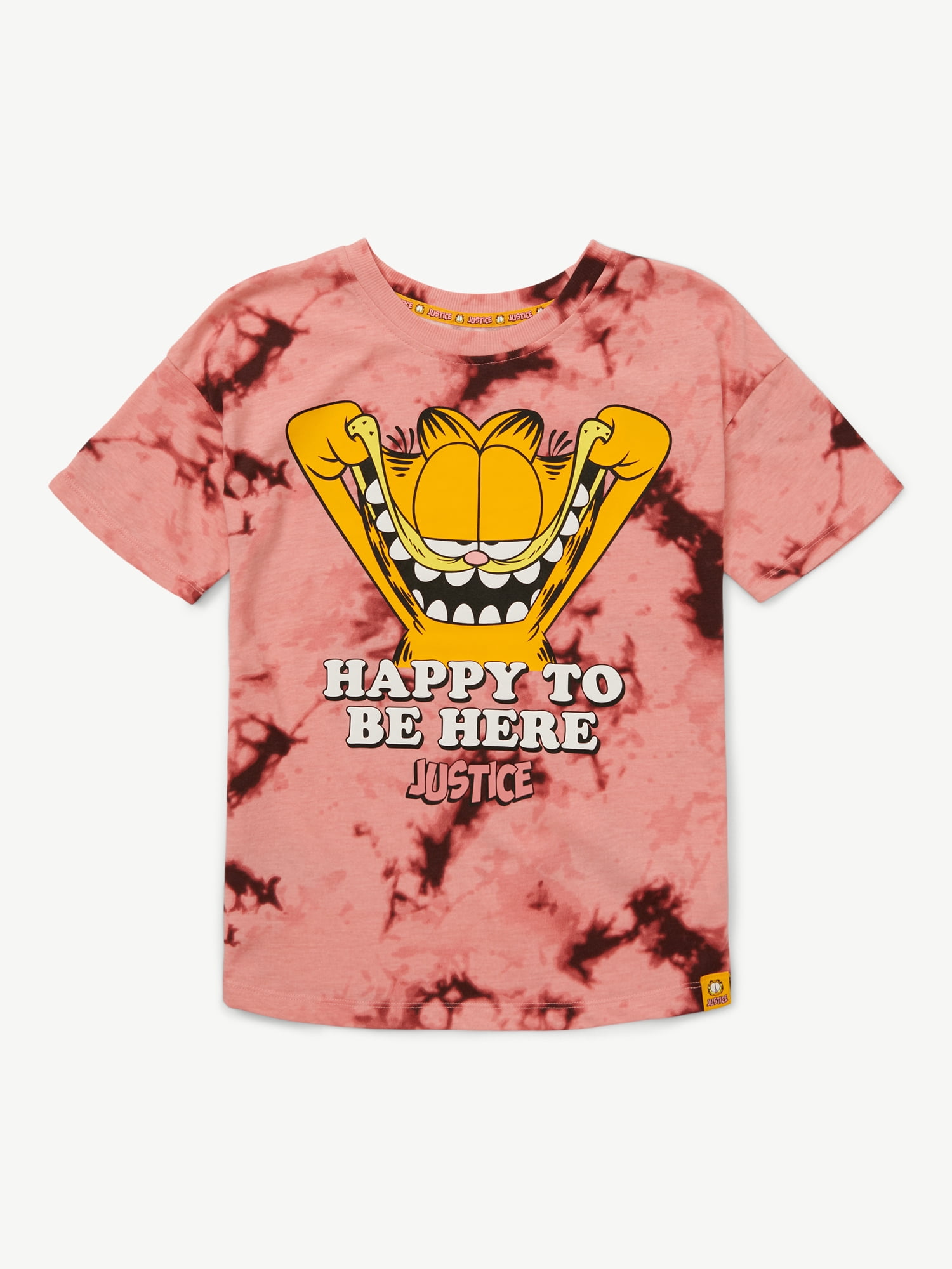 Justice x Garfield Girls Oversized Tee, Sizes XS - XLP