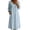 Light Blue, variant on Ohufall Women Dresses Cotton Linen Button Crew Neck Long Sleeve Dress Pleated Loose Comfort Casual Maxi Dress