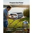 thumbnail image 3 of KFFKFF Portable Outdoor Pizza Oven, 16-Inch Gas Pizza Maker with Electric Rotating Plate, Durable Pizza Stone, Carrying Bag, Ideal for Backyard, Patio, and Camping Use, Black, 3 of 9