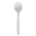 thumbnail image 2 of Boardwalk BWKSOUPHWPPWH Heavyweight Polypropylene Cutlery Soup Spoon - White (1000/Carton), 2 of 3