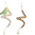 thumbnail image 5 of Bendable Parrot Climbing Rope, Hanging Chew Perches, Swing Perches, Bird Rope Perch for Parakeet, Canary, Cockatiels, Cockatoos, upplies , 19.69inch, 5 of 9