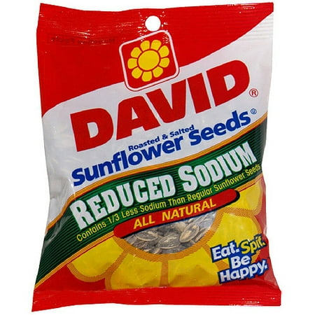 David Reduced Sodium Sunflower Seeds, 5.25 Oz (pack Of 12) - Walmart.com