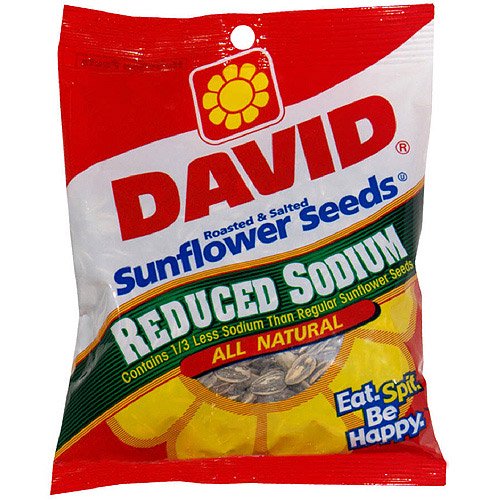 David Reduced Sodium Sunflower Seeds 5.25 oz (Pack of 12)