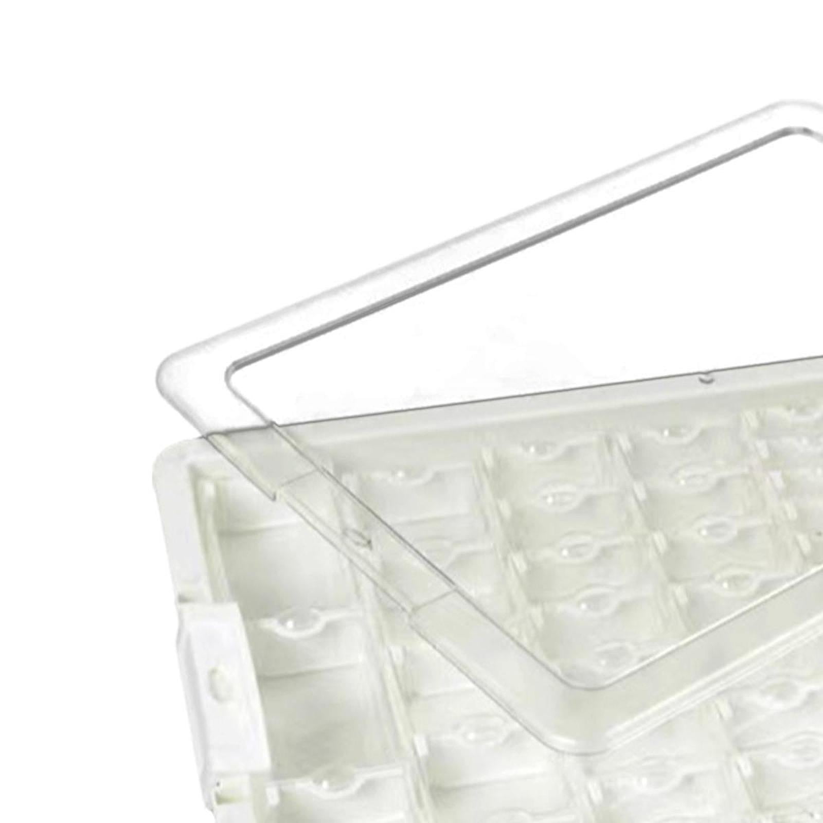 QccHieUs Bead Storage Box Bead Organizer Box with Lid Portable with Compartments Supplies 50 Grid