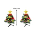 thumbnail image 3 of Naiovety Decoraciones navideñas en miniatura verdes, adornos festivos para iluminación colorida, pensativo Kits de decoración para fiestas Linternas de árboles verdes, 3 of 6
