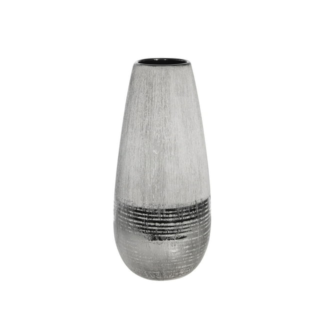 Sagebrook Home Ceramic 17" 2 Tone Vase, Gray