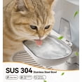 thumbnail image 5 of FeelNeedy Smart Pet Water Fountain No Filter Needed, 3.5L/118oz Wireless Cat Water Fountain with Stainless Steel Bowl,Rechargeable Automatic Water Dispenser for Cats and Kitten, White, 5 of 10